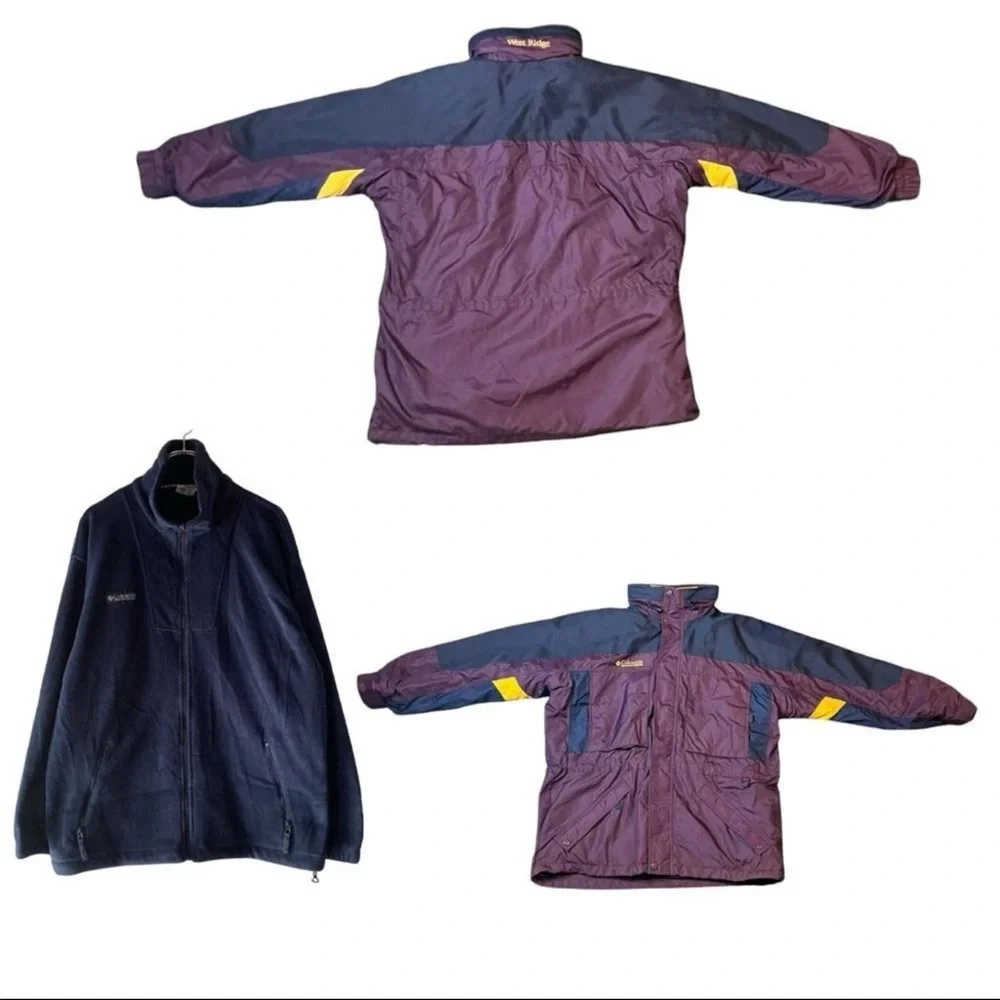 Columbia Men’s 3-in-1 Ski Jacket West Ridge Snowboard Coat 90s Vintage Liner